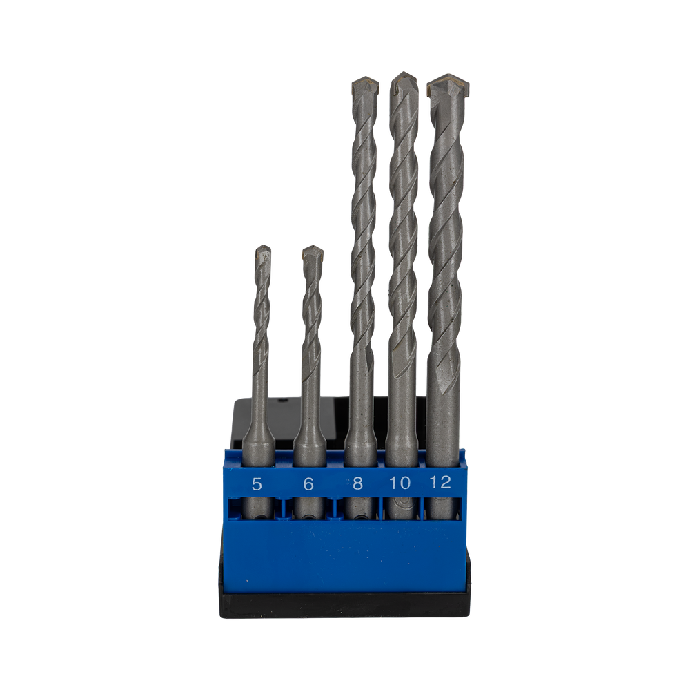 Zestaw wierteł do betonu 5 szt.. SDS Plus 5 mm 6 mm 8 mm 10 mm 12 mm Mega 81005
