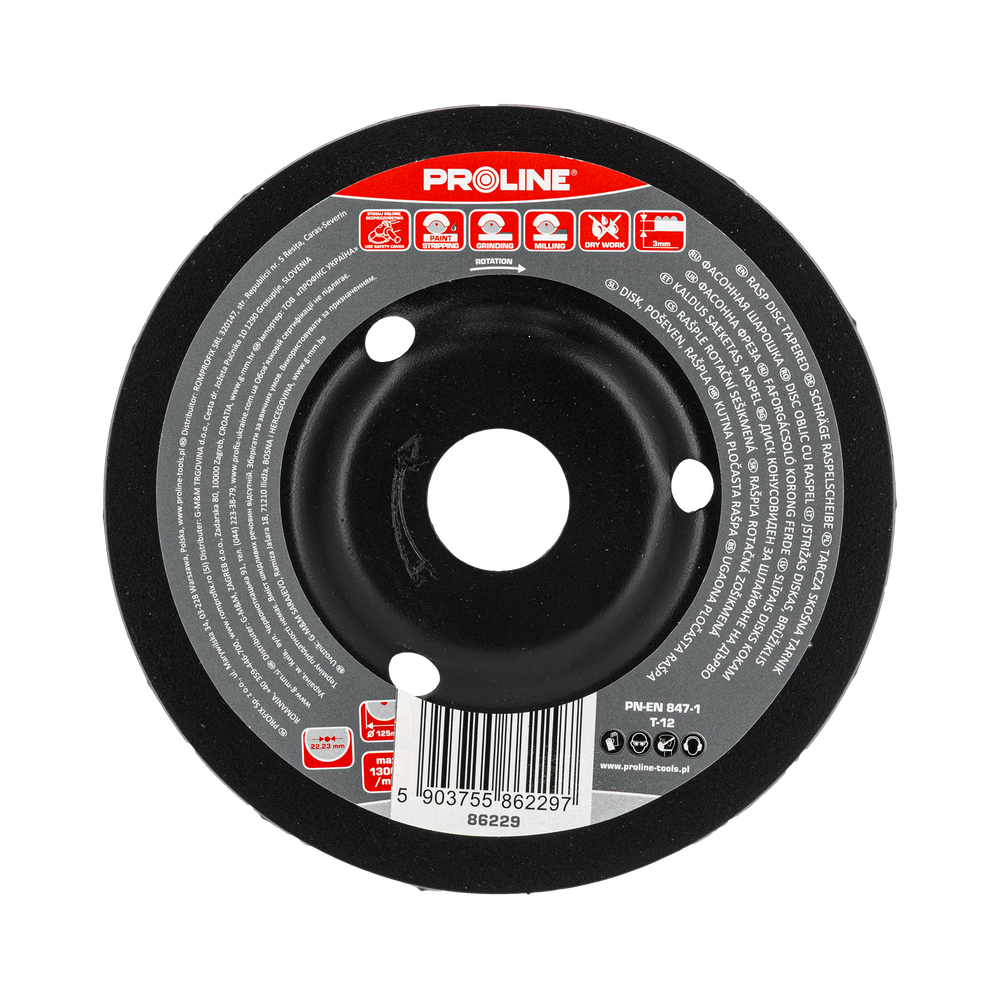 Tarcza skośna tarnik 125 mm grube zęby Proline 86229