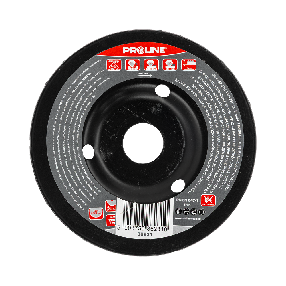 Tarcza skośna tarnik typ a 125 mm średnie zęby Proline 86231