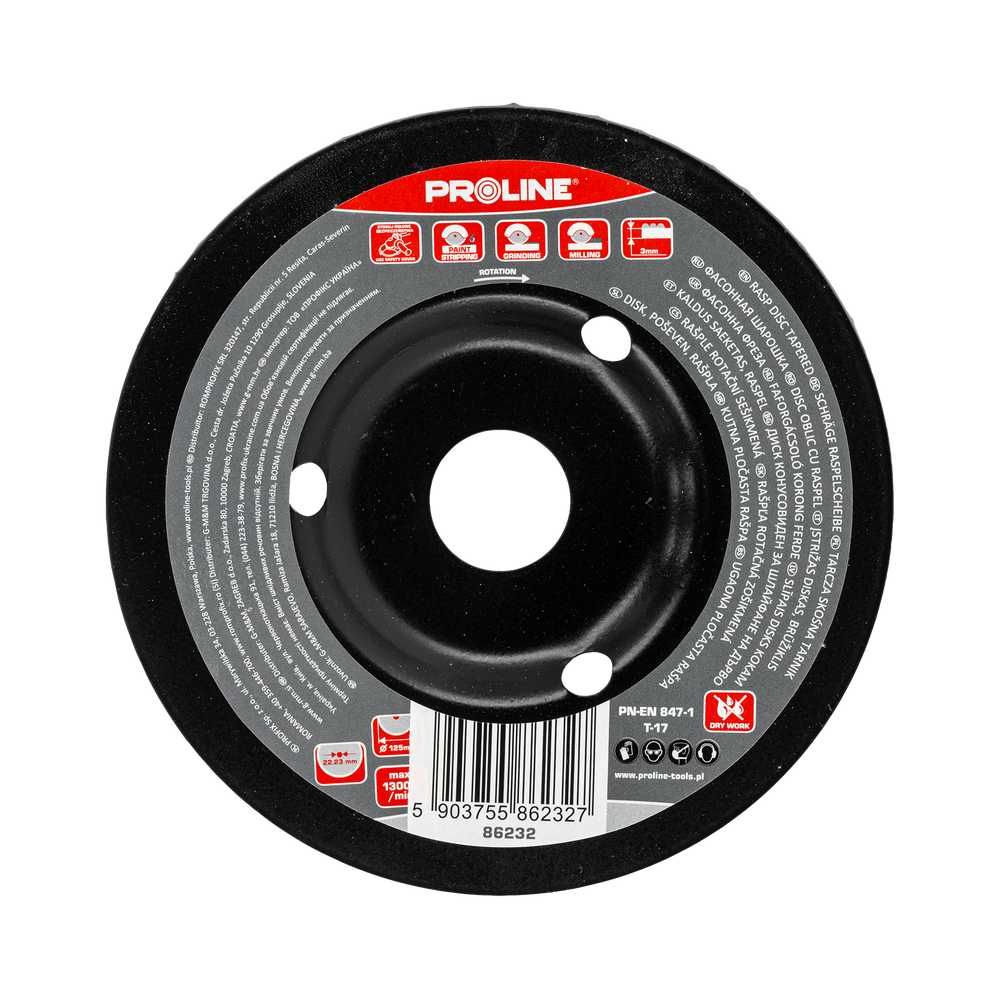 Tarcza skośna tarnik typ b 125 mm drobne zęby Proline 86232