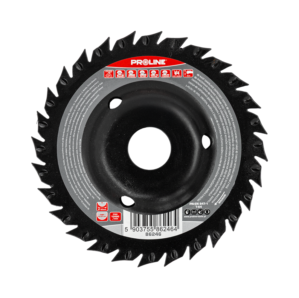 Tarcza wypukła tarnik z piłą 125 mm grube zęby Proline 86246