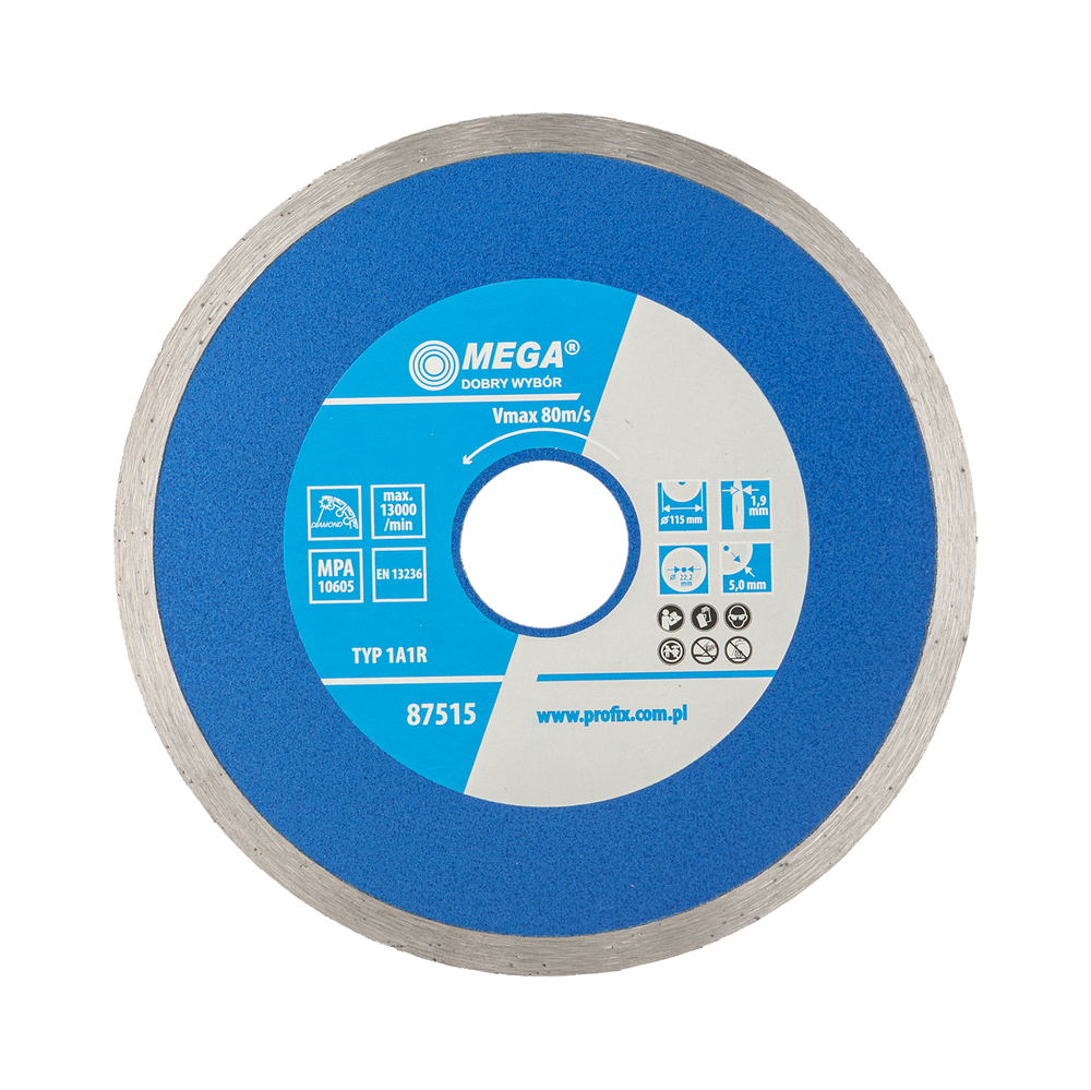 Tarcza diamentowa pełna 115x2,0x22 mm Mega 87515