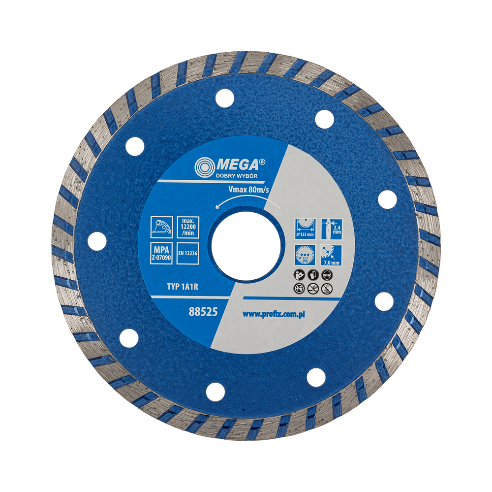 Tarcza diamentowa turbo 152x2,4x22 mm Mega 88525