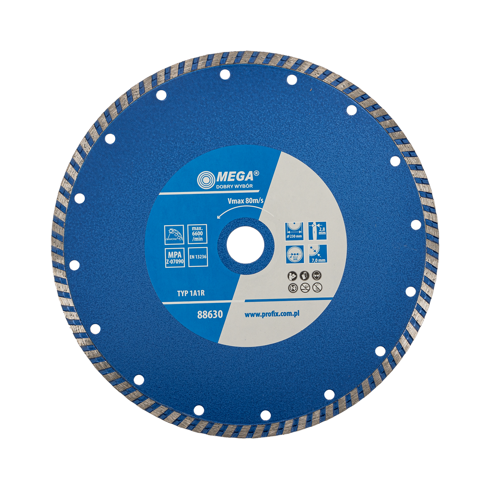 Tarcza diamentowa turbo 230x2,8x22 mm Mega 88630