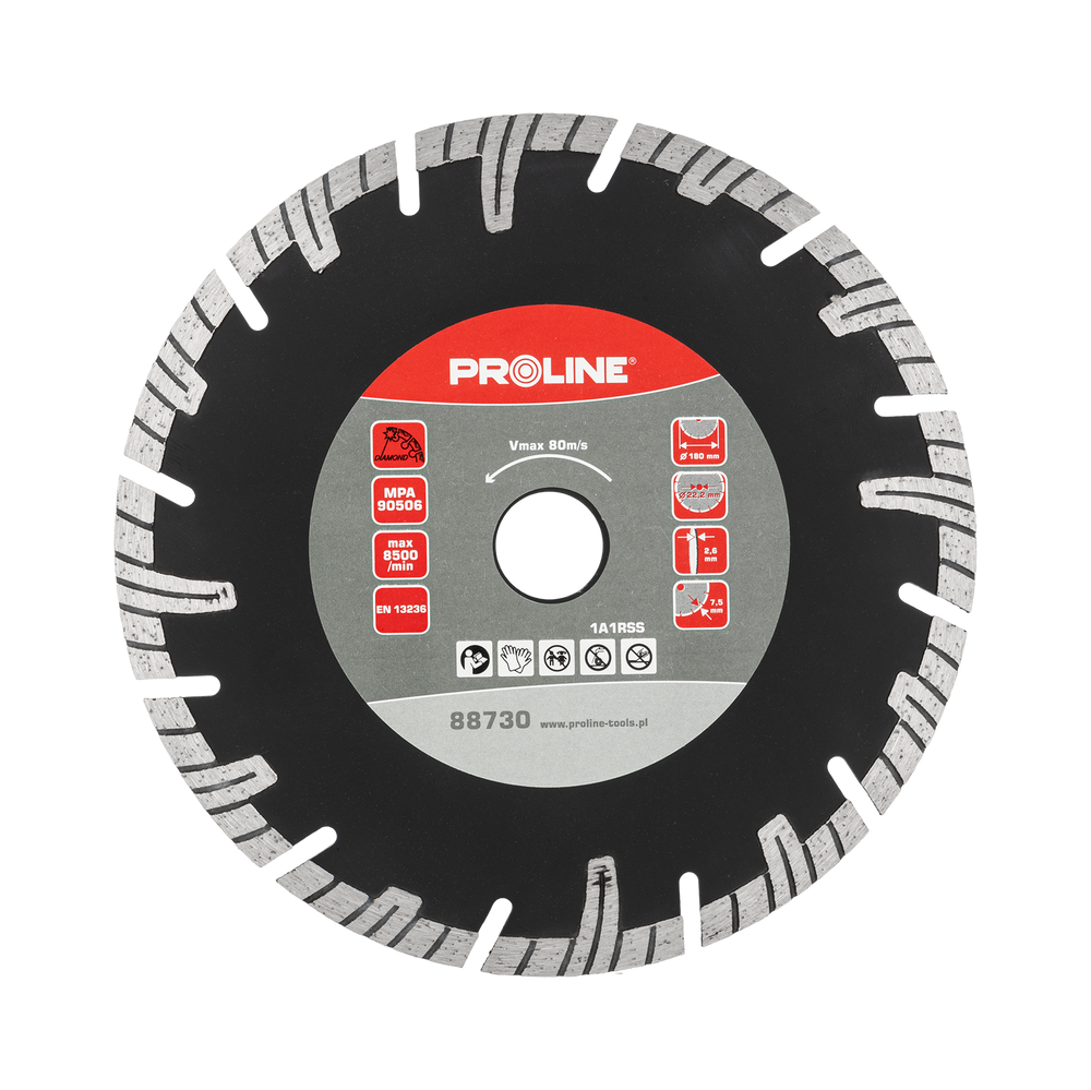 Tarcza diamentowa segmentowa turbo-t 180x2,6x22 mm Proline 88730