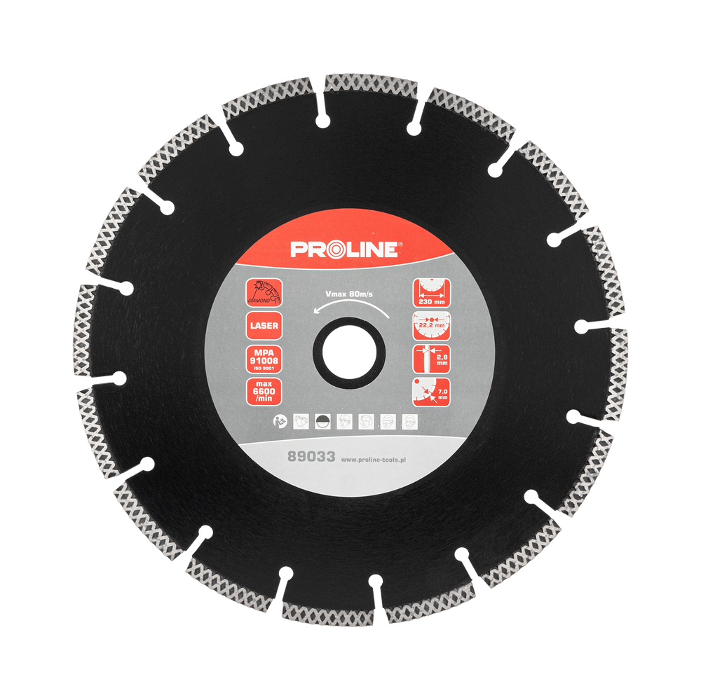 Tarcza diamentowa typ x 230x2,8x22 mm Proline 89033