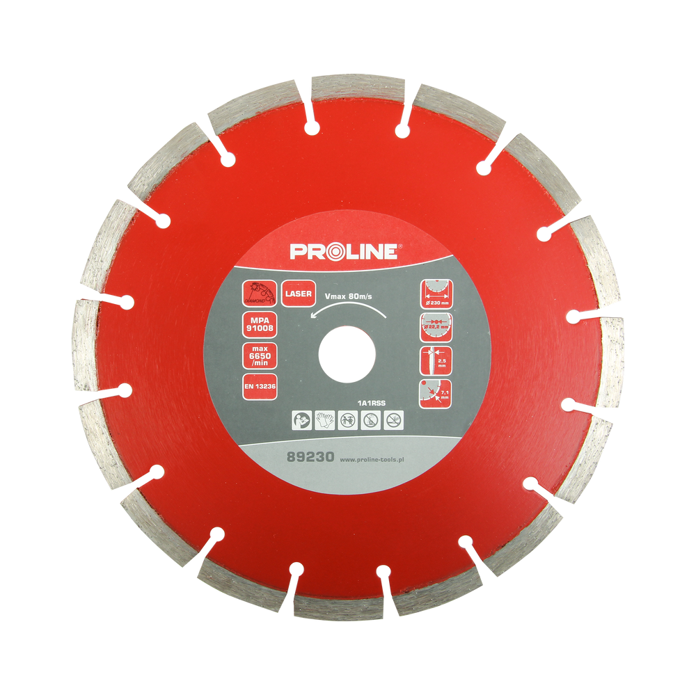 Tarcza diamentowa segmentowa laser 300x2,8x25 mm Proline 89300