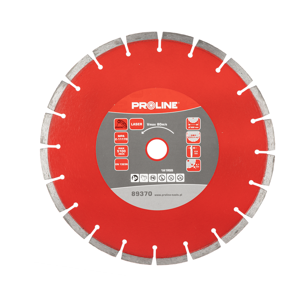 Tarcze diamentowe segmentowe beton zbrojony 300-350 mm otw:25 mm Proline 89370