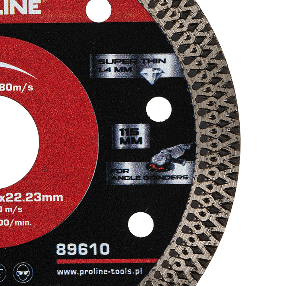Tarcza diamentowa do cięcia 115x1.4x22.23 mm Proline 89610