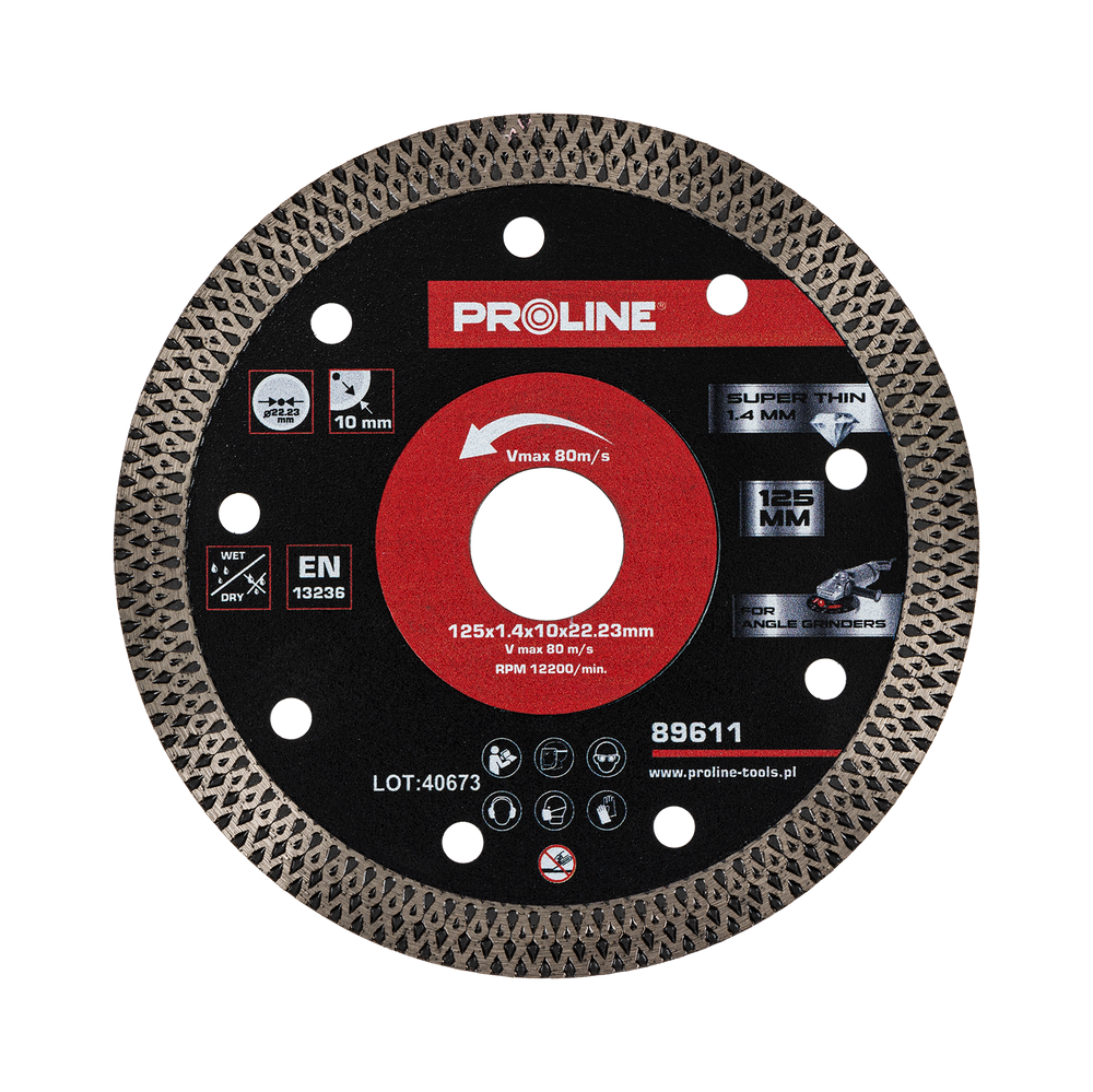 Tarcza diamentowa do cięcia 125x1.4x22.23 mm Proline 89611