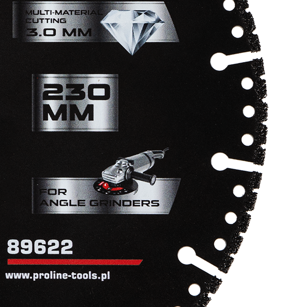 Tarcza diamentowedo CIĘCIA,MULTI-MATERIAŁ.,230x3.0x22.23 Proline 89622