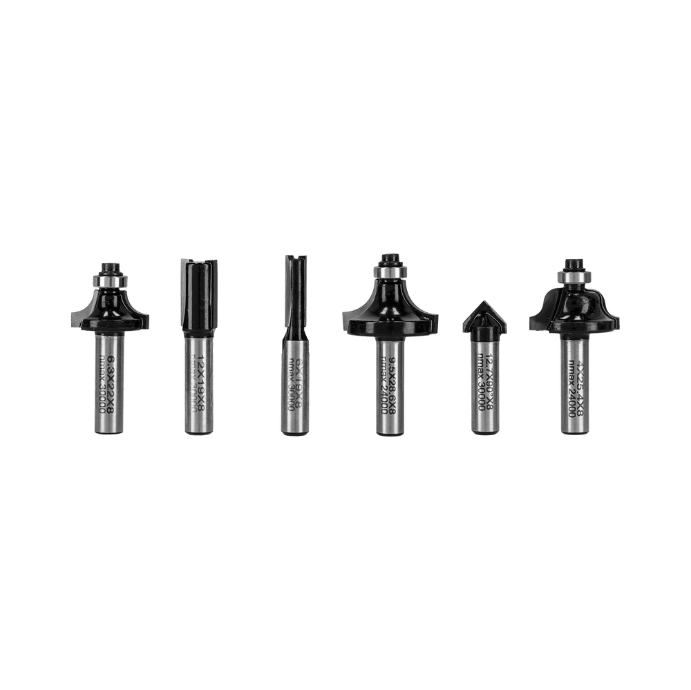 Frezy do drewna 8 mm zestaw 12 elementów Proline 93122