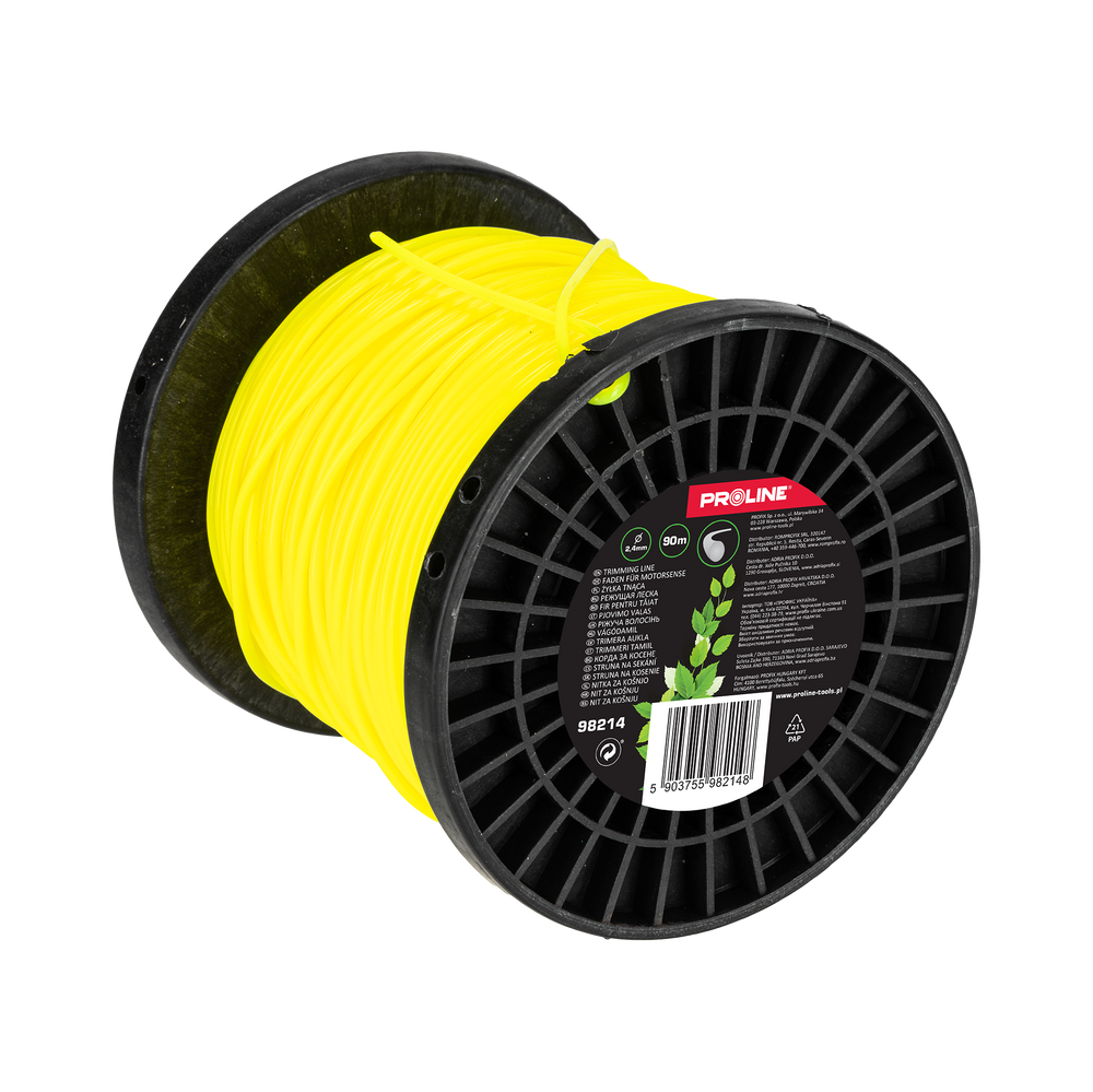 Żyłka tnąca okrągła 2,4 mm x 90m (szpula) Proline 98214