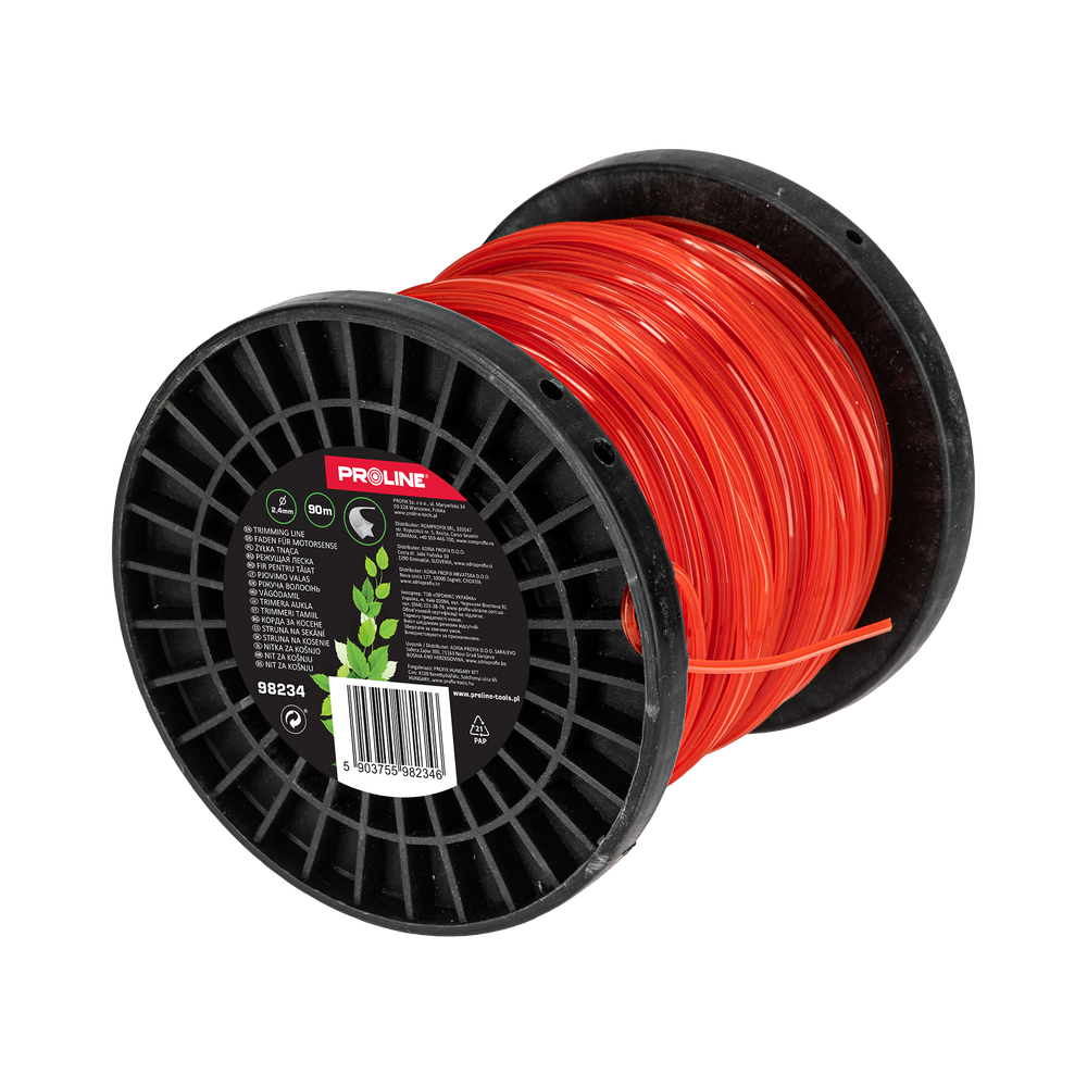 Żyłka tnąca gwiazdka 2,4 mm x 90m (szpula) Proline 98234