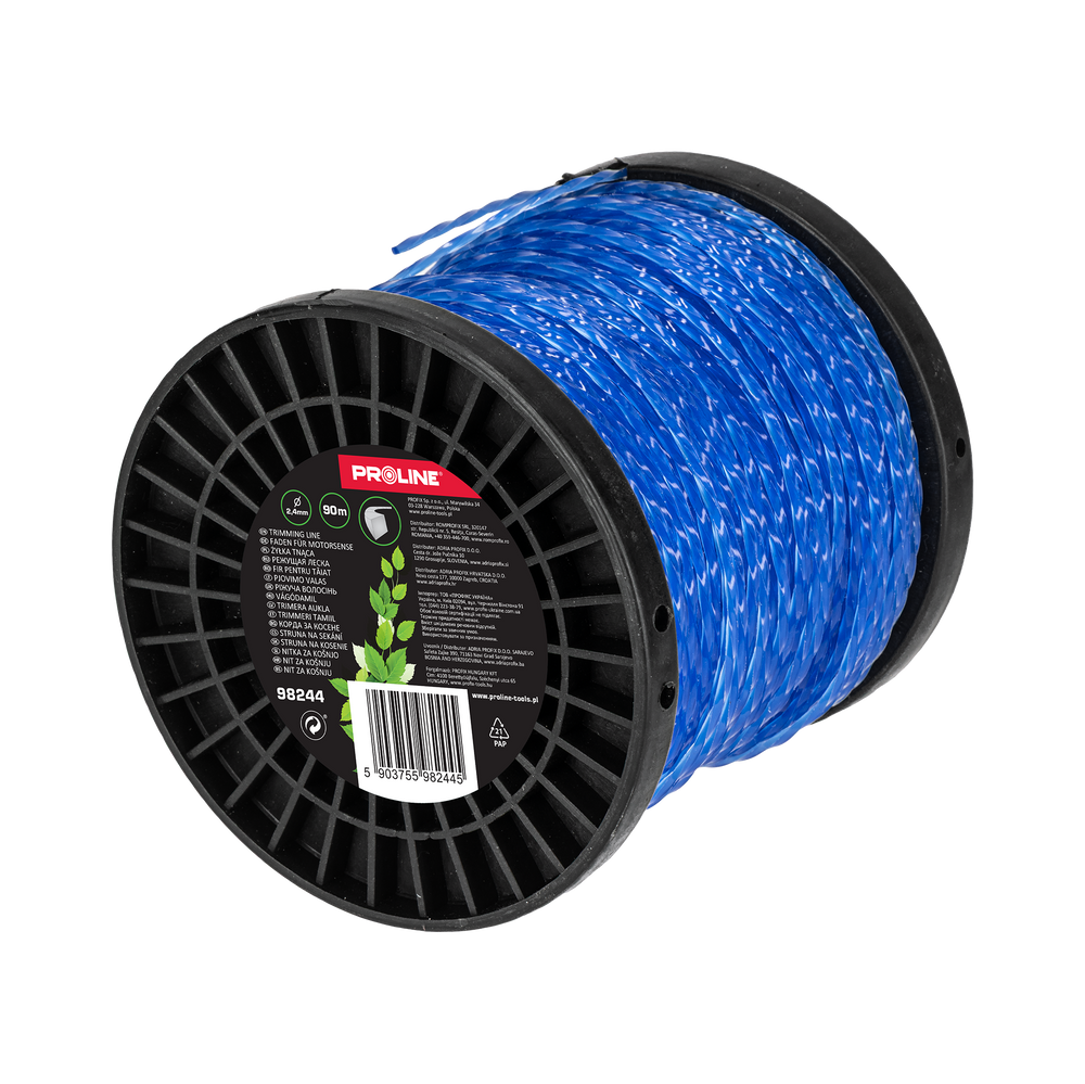 Żyłka tnąca skręcony kwadrat 2,4 mm x 90m (szpula) Proline 98244