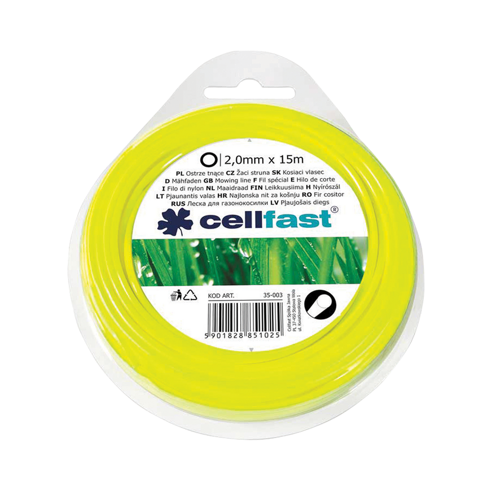 Żyłka do podkaszarki okrągła 16 mm x 15m Cellfast CF35002