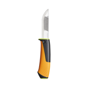 Nóż o zwiększonej wytrzymałości z ostrzałką 219 mm zielony hardware Fiskars F1023619