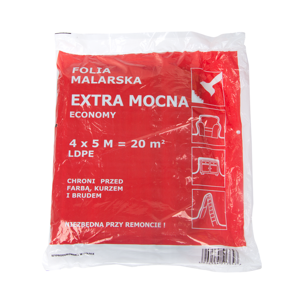 Folia budowlana exktra mocna 4x5m 45mikronów F60001