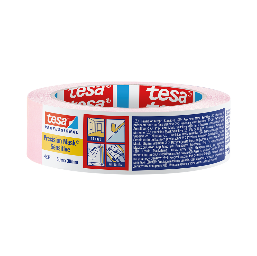 Taśma maskująca do delikatnych podłoży 50m:30 mm Tesa H0433319