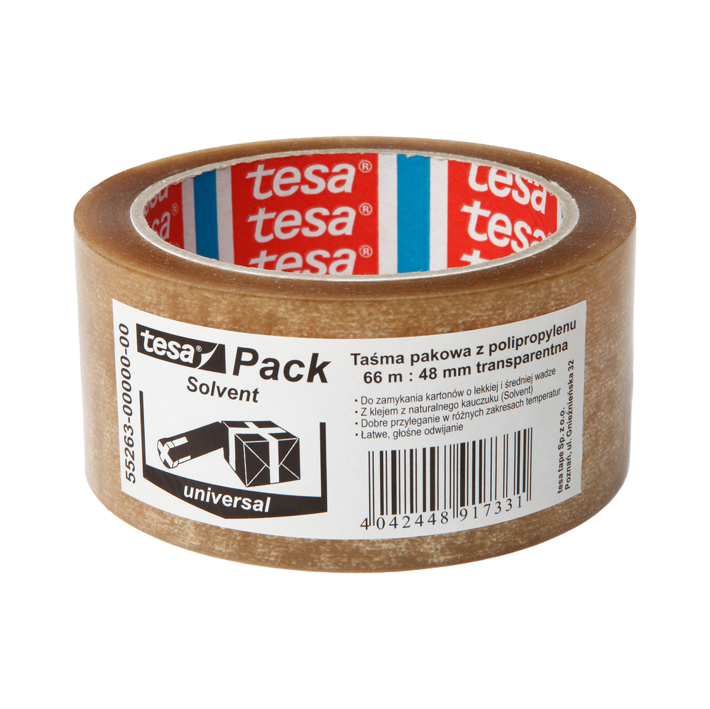 Taśma pakowa 66m:48 mm przezroczysta Tesa H5526300