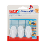 Haczyki samoprzylep.powerstrips 3 szt.owalne małe,białe  Tesa H5753300