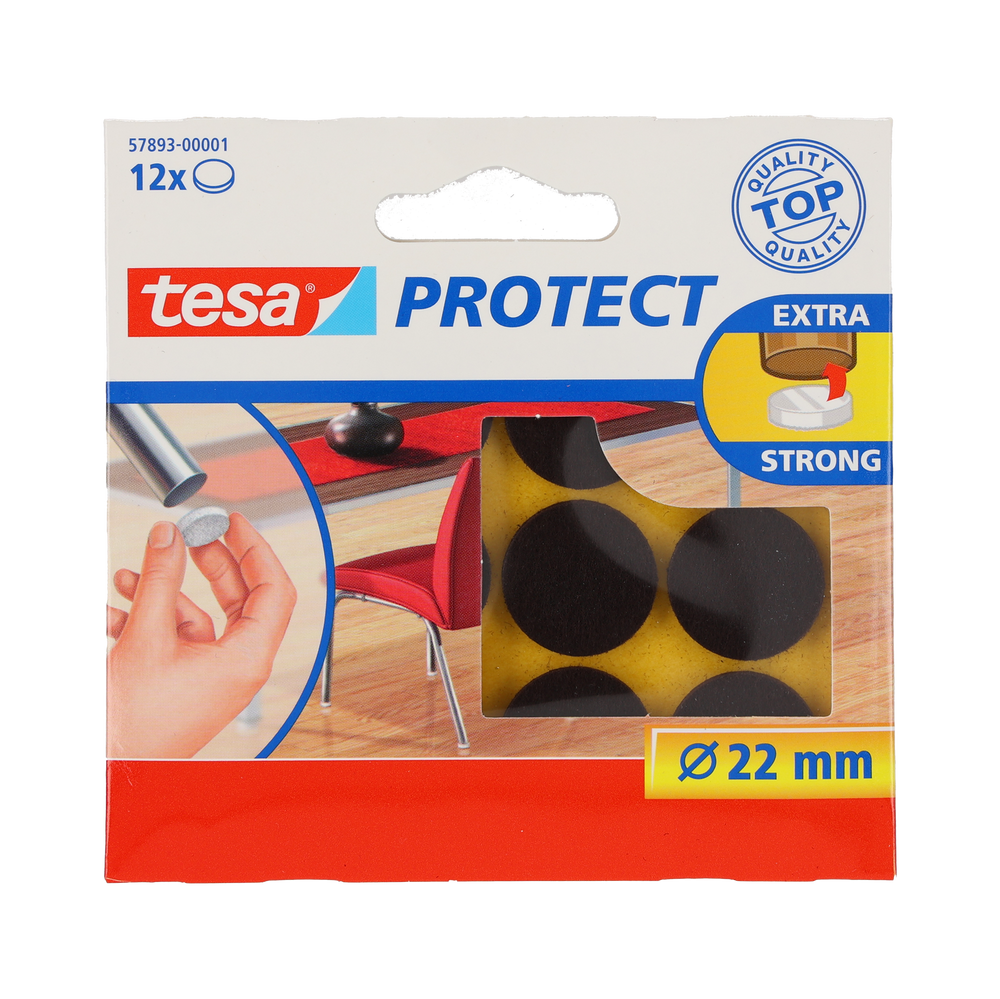 Podkładki filcowe okrągłe 22 mm brązowe Tesa H5789301