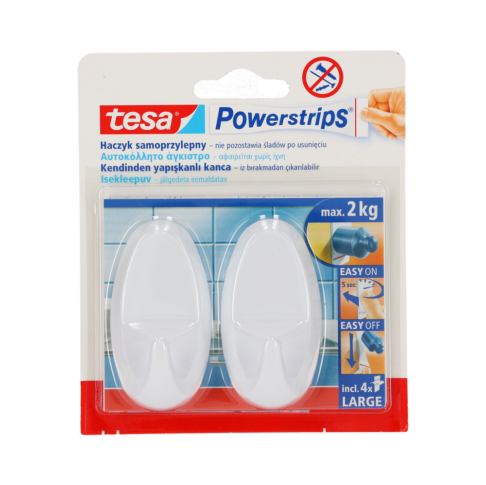 Haczyk samoprzylepny 2 sztuki 2 kg Tesa H5801354