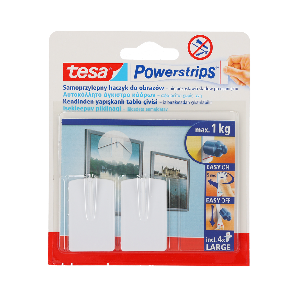 Haczyki samoprzylepne 2 sztuk 1 kg Tesa H5803128