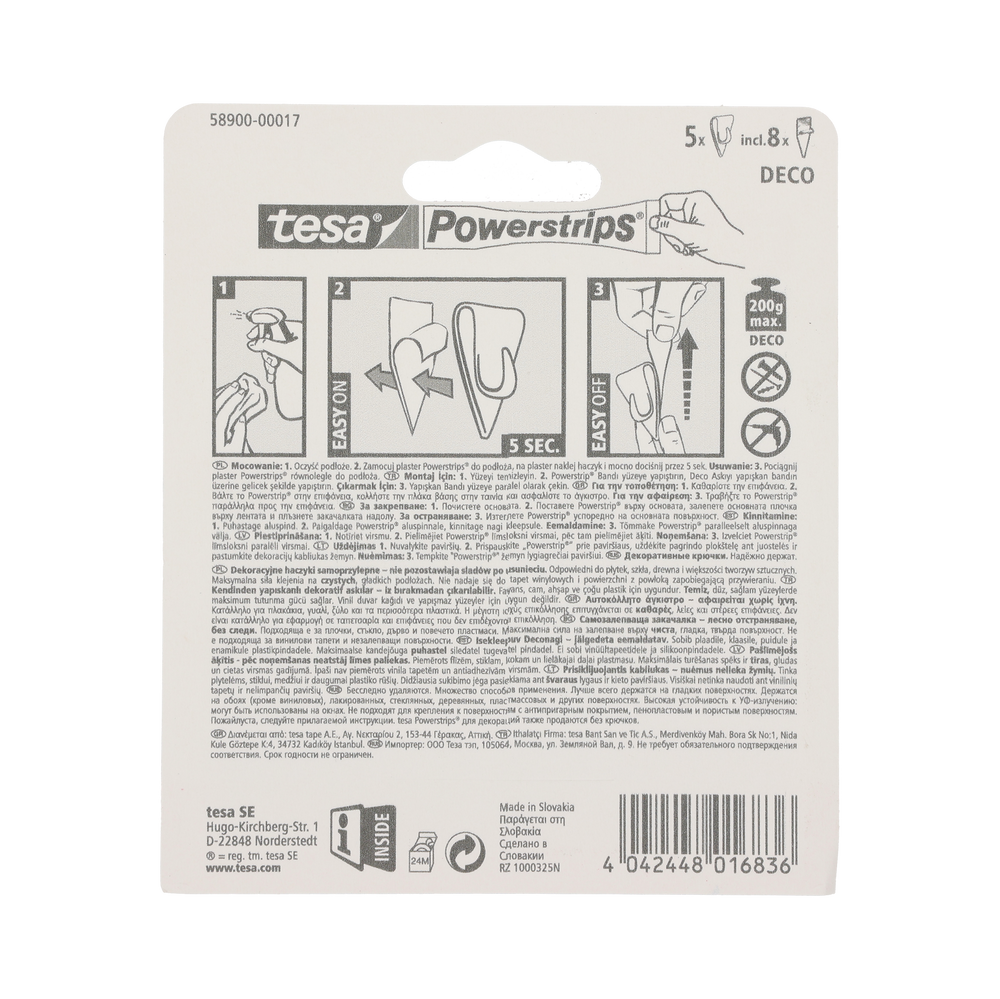 Haczyki samoprzylepne 200g Tesa H5890017