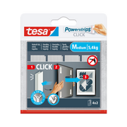 Rzep samoprzylepny click powerstrips 4 pary rozmiar m 80mmx20 mm biały Tesa H7772103