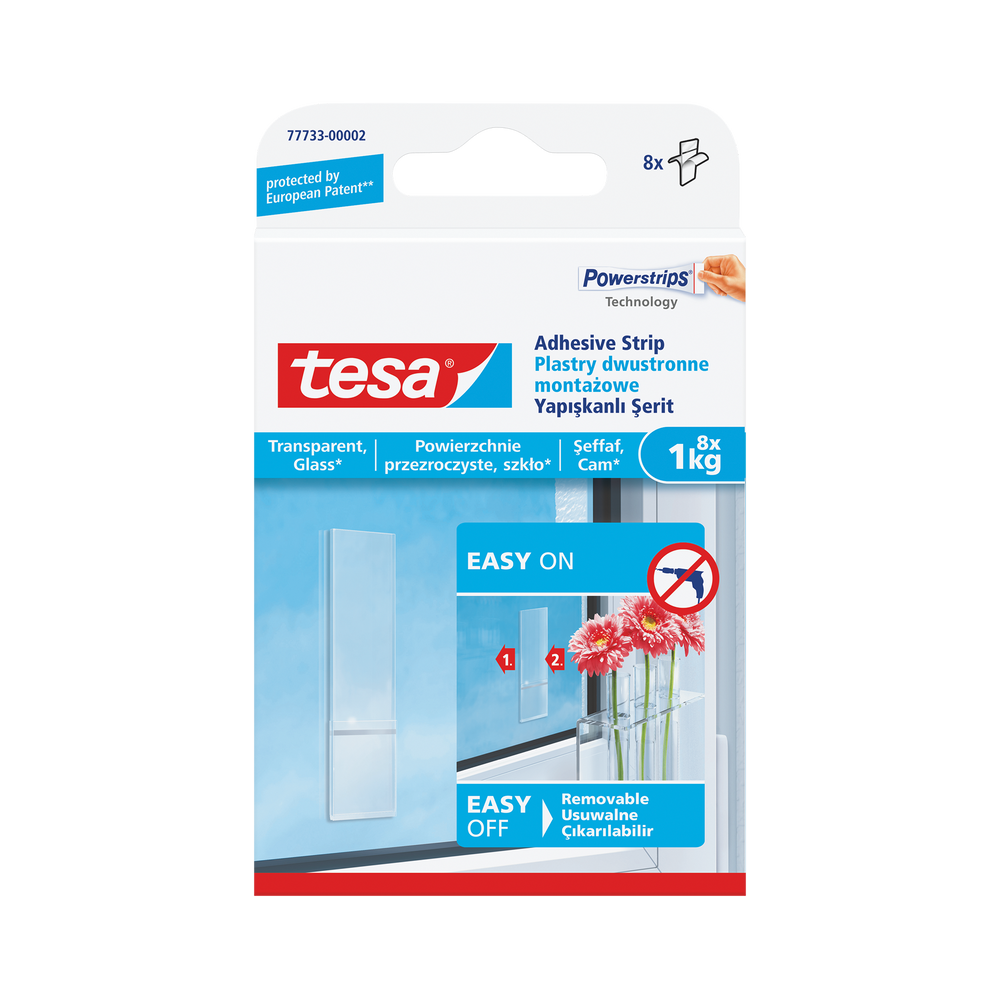 Przezroczyste plastry samoprzylepne 8 sztuk 1 kg Tesa H7773302