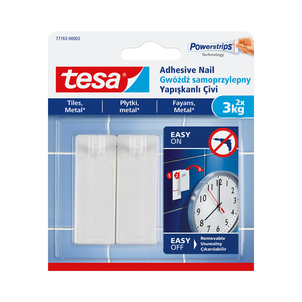 Gwoździe samoprzylepne do płytek 3 kg + 3 plastry Tesa H7776302