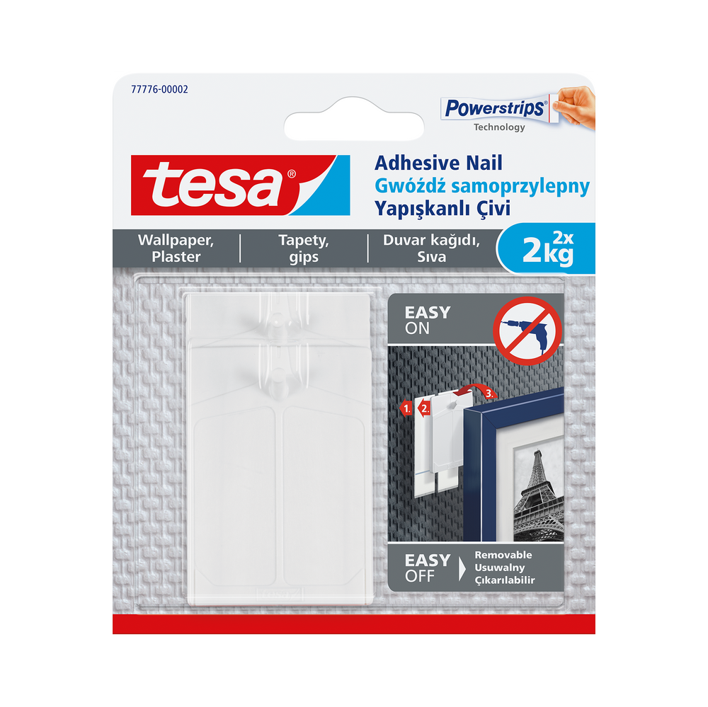 Gwoździe samoprzylepne do tapet 2 kg + 6 plastrów Tesa H7777602