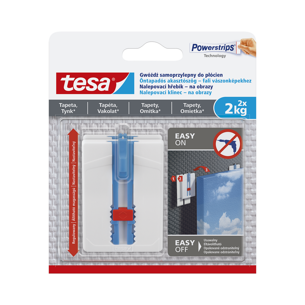 Gwoździe samoprzylepne 2 sztuki do 2 kg do ram drewnianych (+3 pl.)  Tesa H7777904