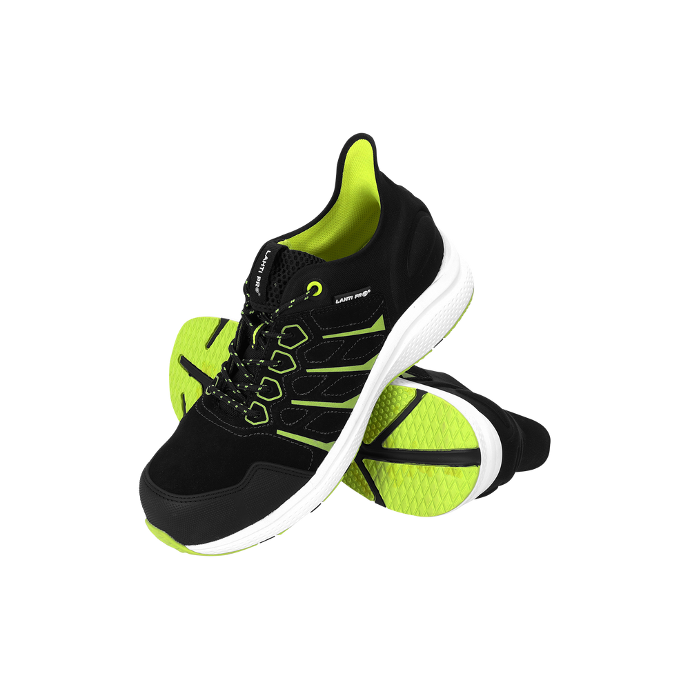 Półbuty S1 Lahti Pro L30443 – czarno-zielono-białe