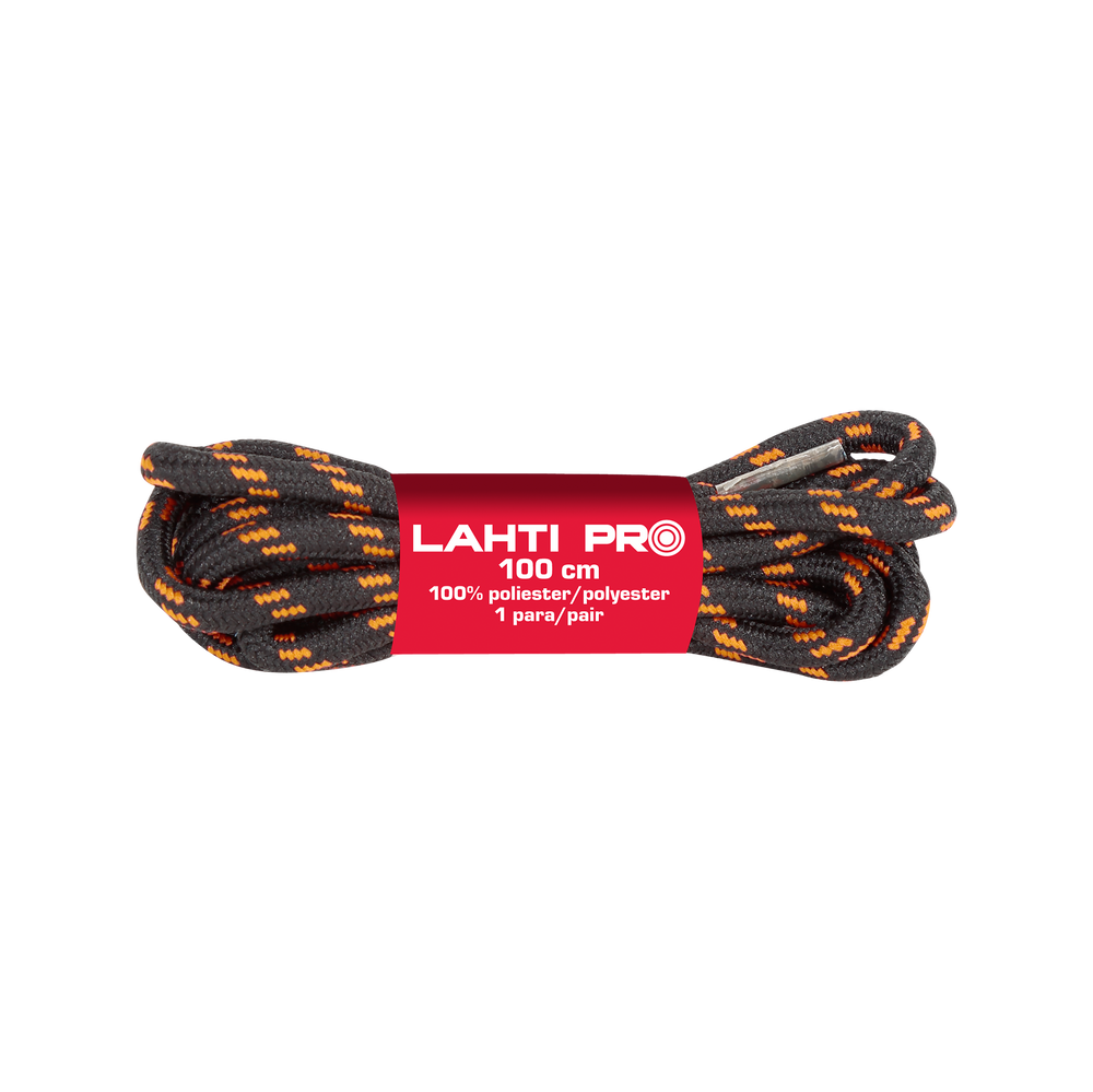Sznurowadła do butów Lahti Pro L90403 – czarno-pomarańczowe
