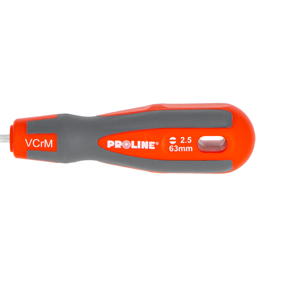 Wkrętak płaski 63x25 mm profesjonalny "soft touch" zawieszka Proline ZR10151