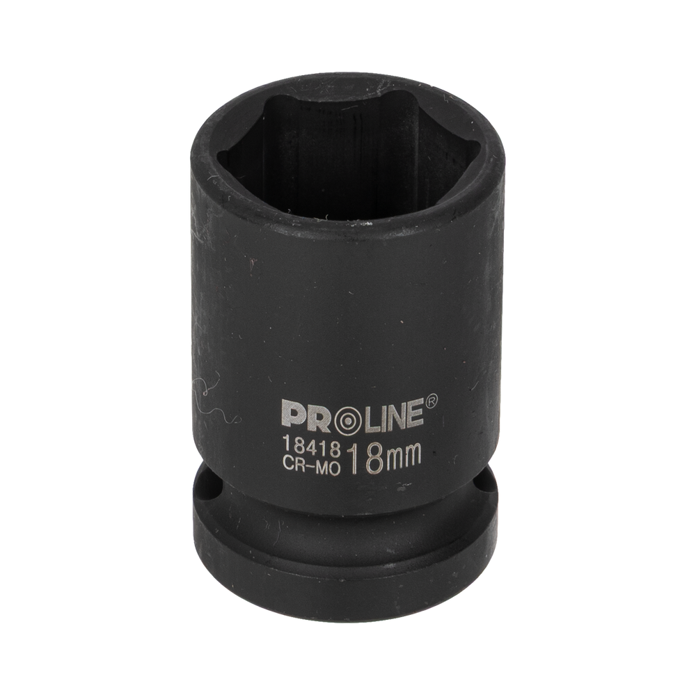 Nasadka udarowa 6-kątna Cr-Mo 1/2" 18 mm zawieszka Proline ZR18418