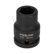 Nasadka udarowa 6-kątna wydłużona Cr-Mo 3/4" 19 mm zawieszka Proline ZR18919